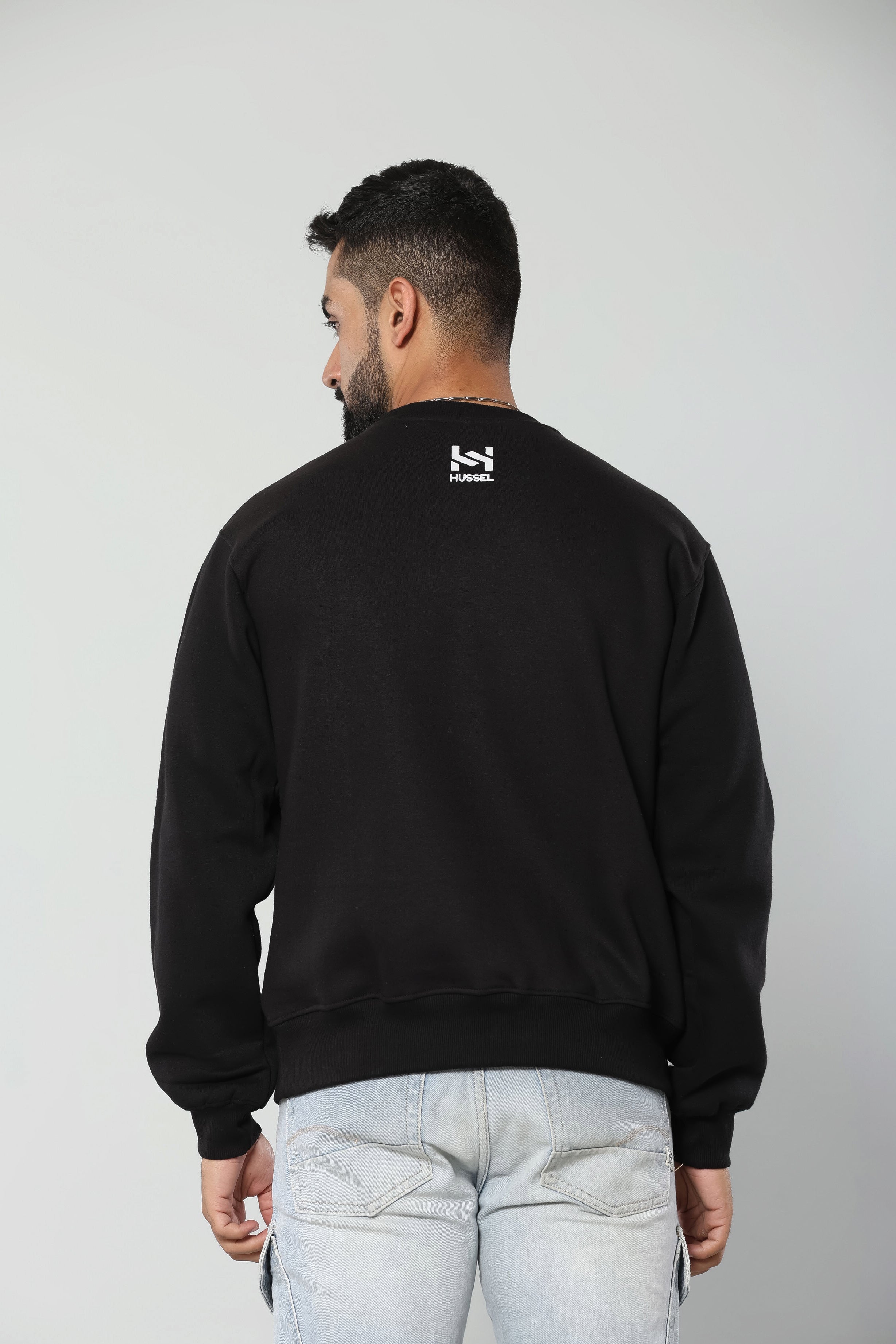 HUSTLE FOR DREAMS - BLACK - Regular Fit Sweatshirt