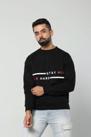 STAY HUMBLE HUSTLE HARD - BLACK - Regular Fit Sweatshirt