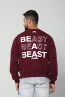 BE A BEAST - WINE - Regular Fit Sweatshirt