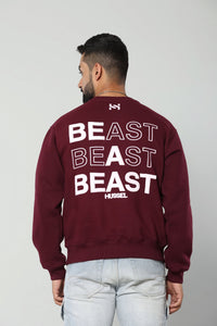 BE A BEAST - WINE - Regular Fit Sweatshirt