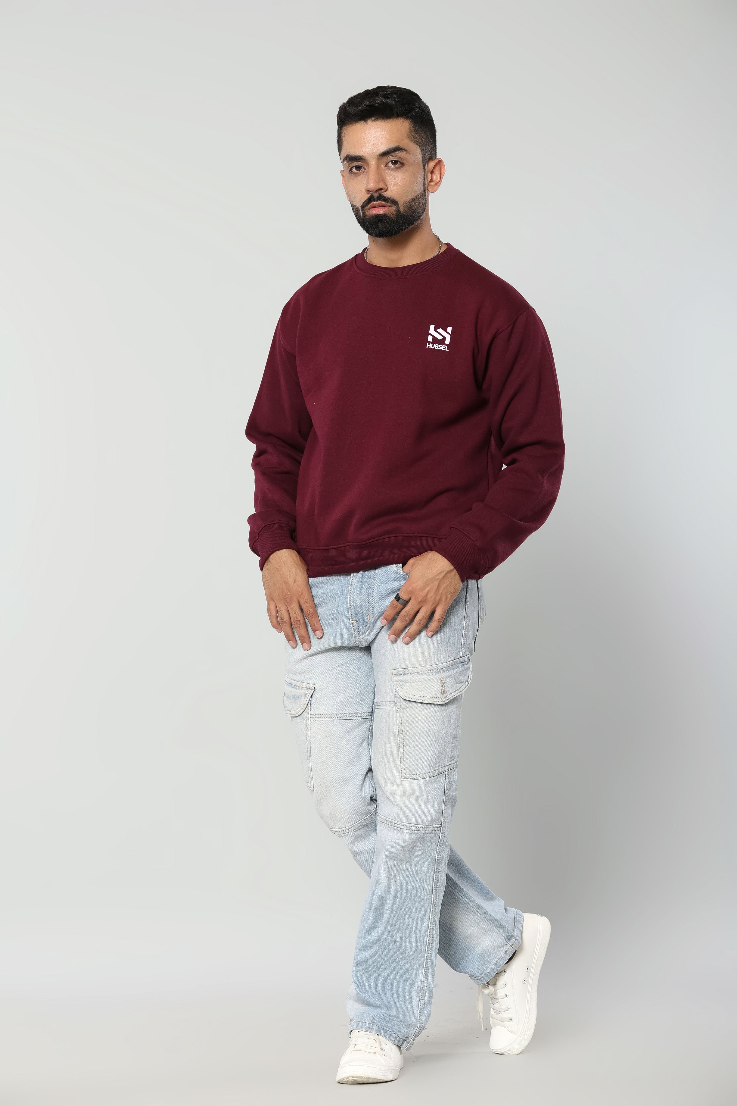 BE A BEAST - WINE - Regular Fit Sweatshirt