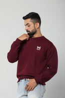 BE A BEAST - WINE - Regular Fit Sweatshirt