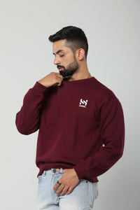 BE A BEAST - WINE - Regular Fit Sweatshirt