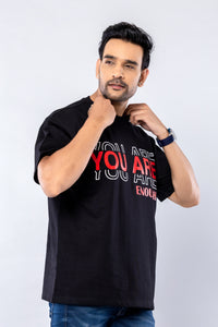 YOU ARE ENOUGH - BLACK - Oversized T-Shirt