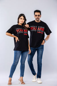 YOU ARE ENOUGH - BLACK - Oversized T-Shirt