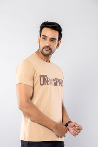 YOU ARE UNSTOPPABLE - BEIGE - Regular Fit T-Shirt