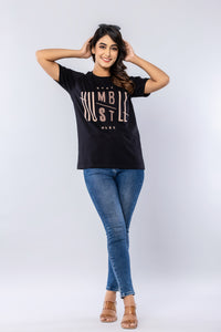 STAY HUMBLE HUSTLE HARD -  BLACK - Regular Fit T-Shirt