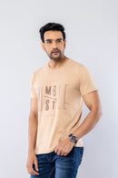 STAY HUMBLE HUSTLE HARD - BEIGE - Regular Fit T-Shirt