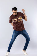 YOU ARE ENOUGH - BROWN - Oversized T-Shirt