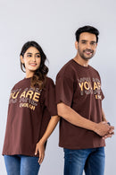 YOU ARE ENOUGH - BROWN - Oversized T-Shirt