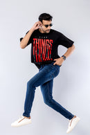 MAKE THINGS HAPPEN - BLACK - Oversized T-Shirt