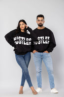 HUSTLER-HUSSEL - BLACK - Oversized Sweatshirt