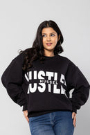 HUSTLER-HUSSEL - BLACK - Oversized Sweatshirt