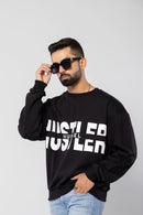 HUSTLER-HUSSEL - BLACK - Oversized Sweatshirt
