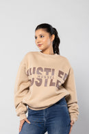 HUSTLER-HUSSEL - BEIGE - Oversized Sweatshirt