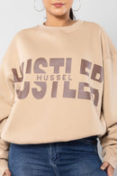 HUSTLER-HUSSEL - BEIGE - Oversized Sweatshirt