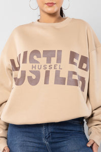 HUSTLER-HUSSEL - BEIGE - Oversized Sweatshirt