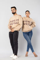HUSTLER-HUSSEL - BEIGE - Oversized Sweatshirt