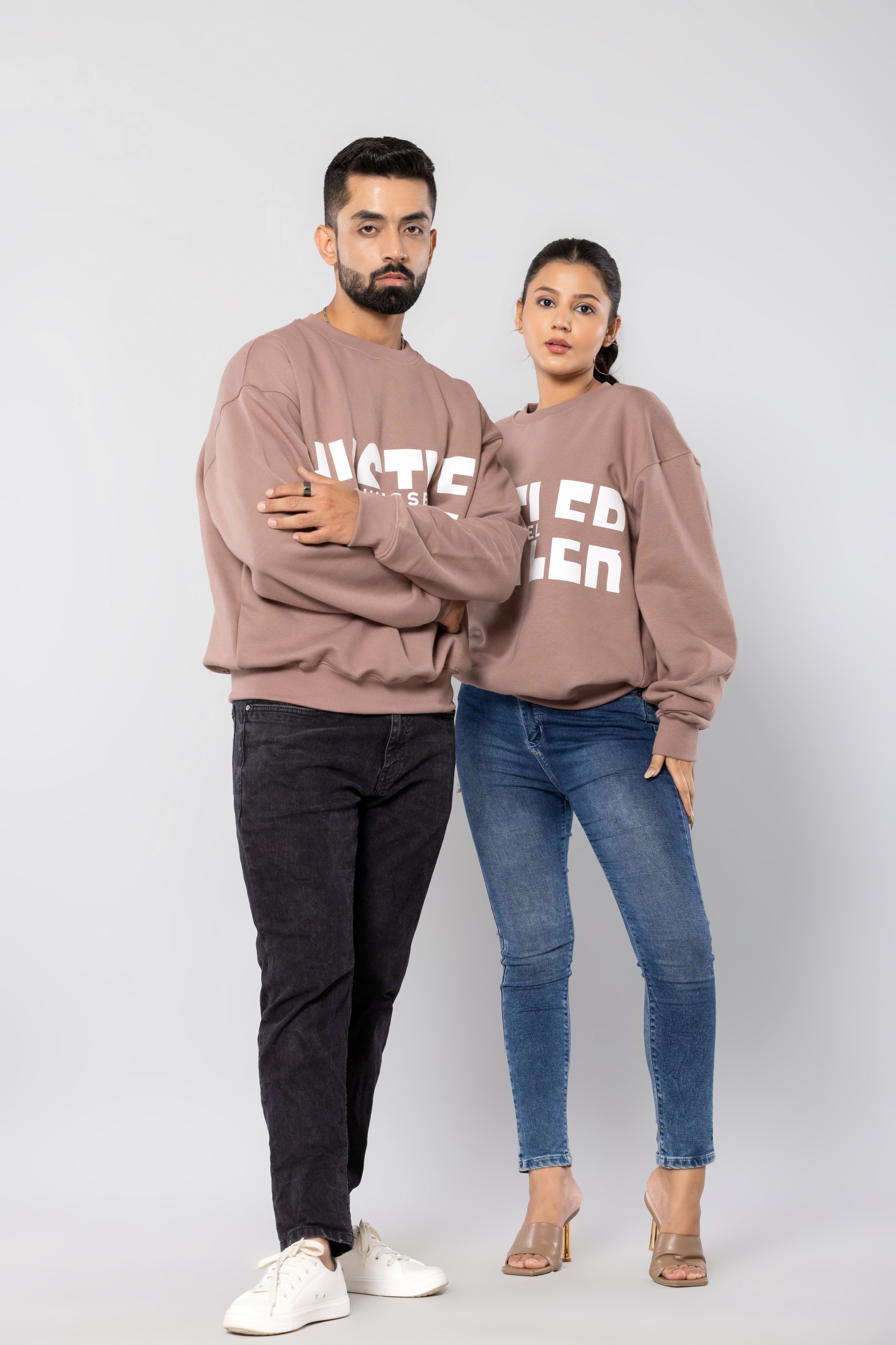 HUSTLER-HUSSEL - MUSHROOM - Oversized Sweatshirt