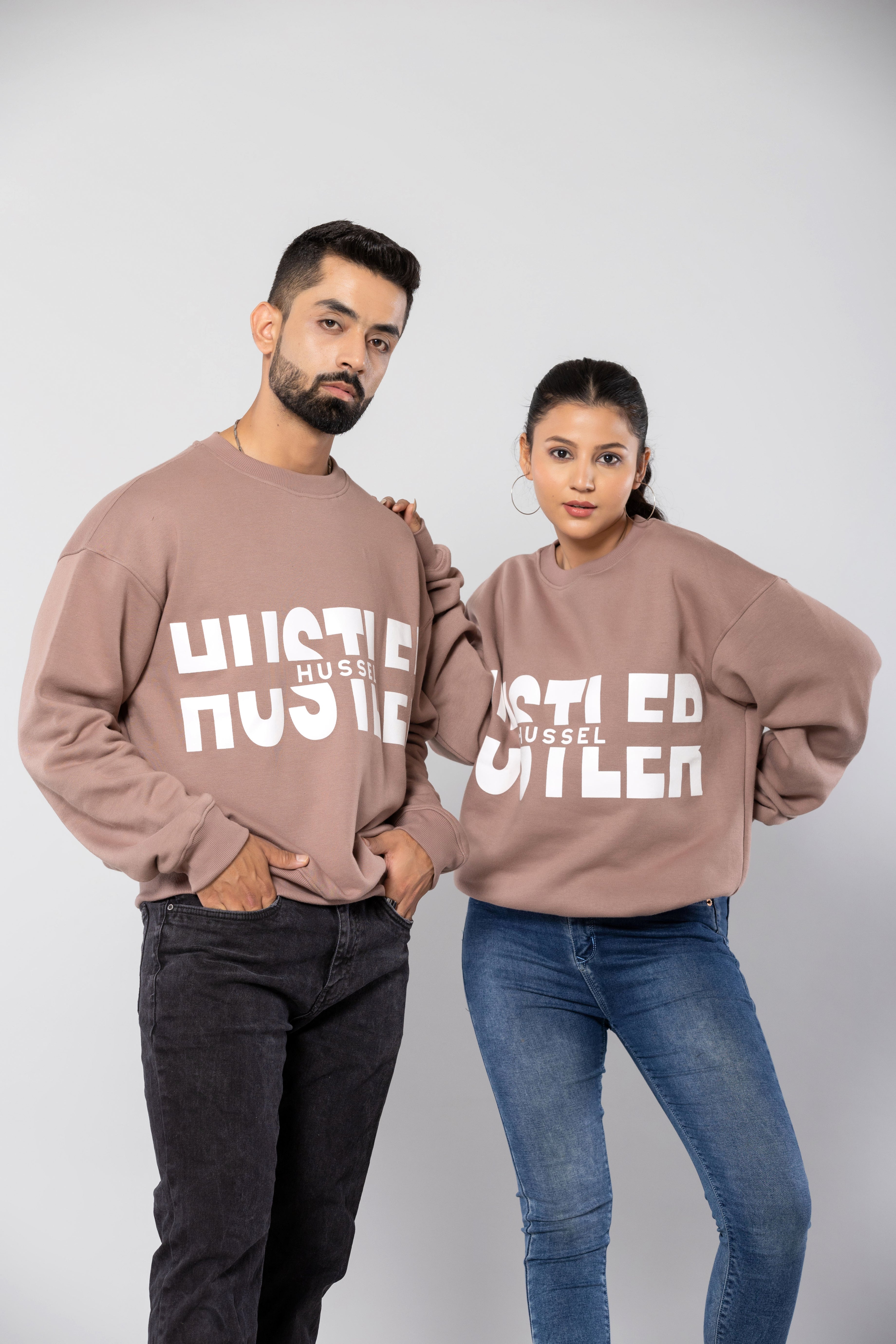 HUSTLER-HUSSEL - MUSHROOM - Oversized Sweatshirt