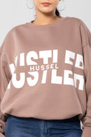 HUSTLER-HUSSEL - MUSHROOM - Oversized Sweatshirt