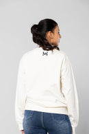 NEVER GIVE UP - OFF WHITE - Regular Fit Sweatshirt