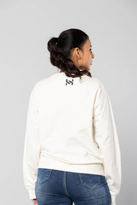 NEVER GIVE UP - OFF WHITE - Regular Fit Sweatshirt