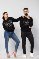 NEVER GIVE UP - BLACK - Regular Fit Sweatshirt