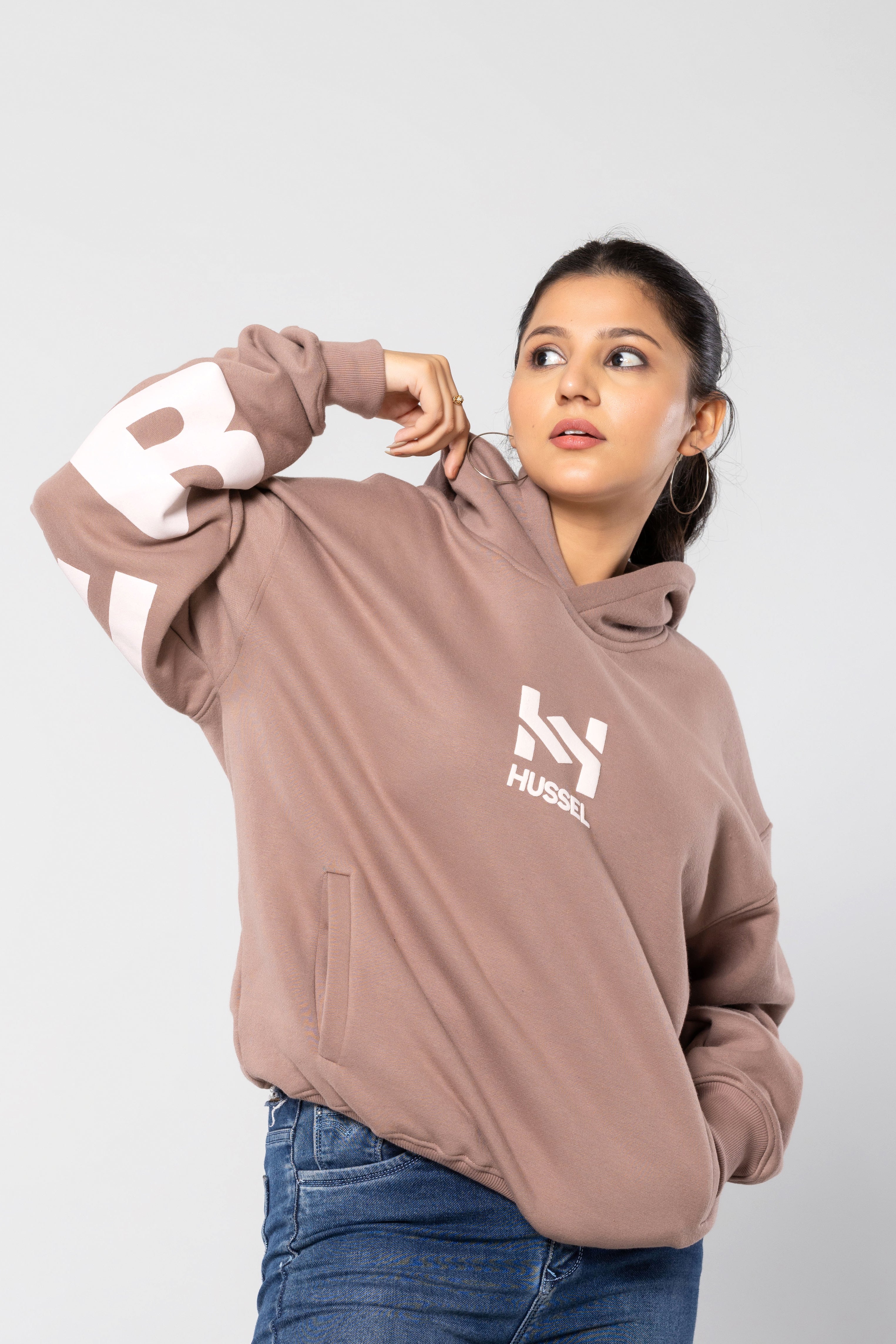 HUSTLER - MUSHROOM - Oversized Hoodie