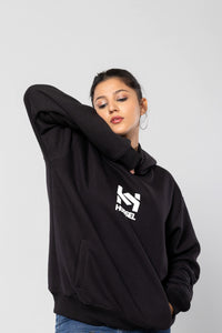HUSTLER NEVER QUITS - BLACK - Comfort Fit Hoodie