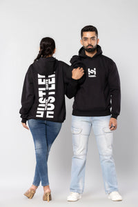 HUSTLER NEVER QUITS - BLACK - Comfort Fit Hoodie