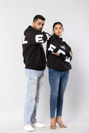 HUSTLER - BLACK - Oversized Hoodie