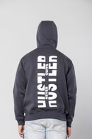 HUSTLER NEVER QUITS - DARK GREY - Comfort Fit Hoodie