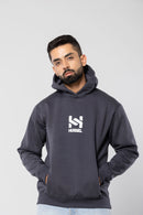 HUSTLER NEVER QUITS - DARK GREY - Comfort Fit Hoodie