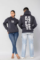 HUSTLER NEVER QUITS - DARK GREY - Comfort Fit Hoodie