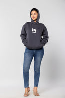 HUSTLER NEVER QUITS - DARK GREY - Comfort Fit Hoodie