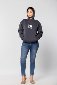 HUSTLER NEVER QUITS - DARK GREY - Comfort Fit Hoodie