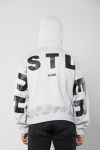 HUSTLER - LIGHT GREY - Oversized Hoodie