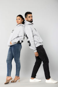 HUSTLER - LIGHT GREY - Oversized Hoodie