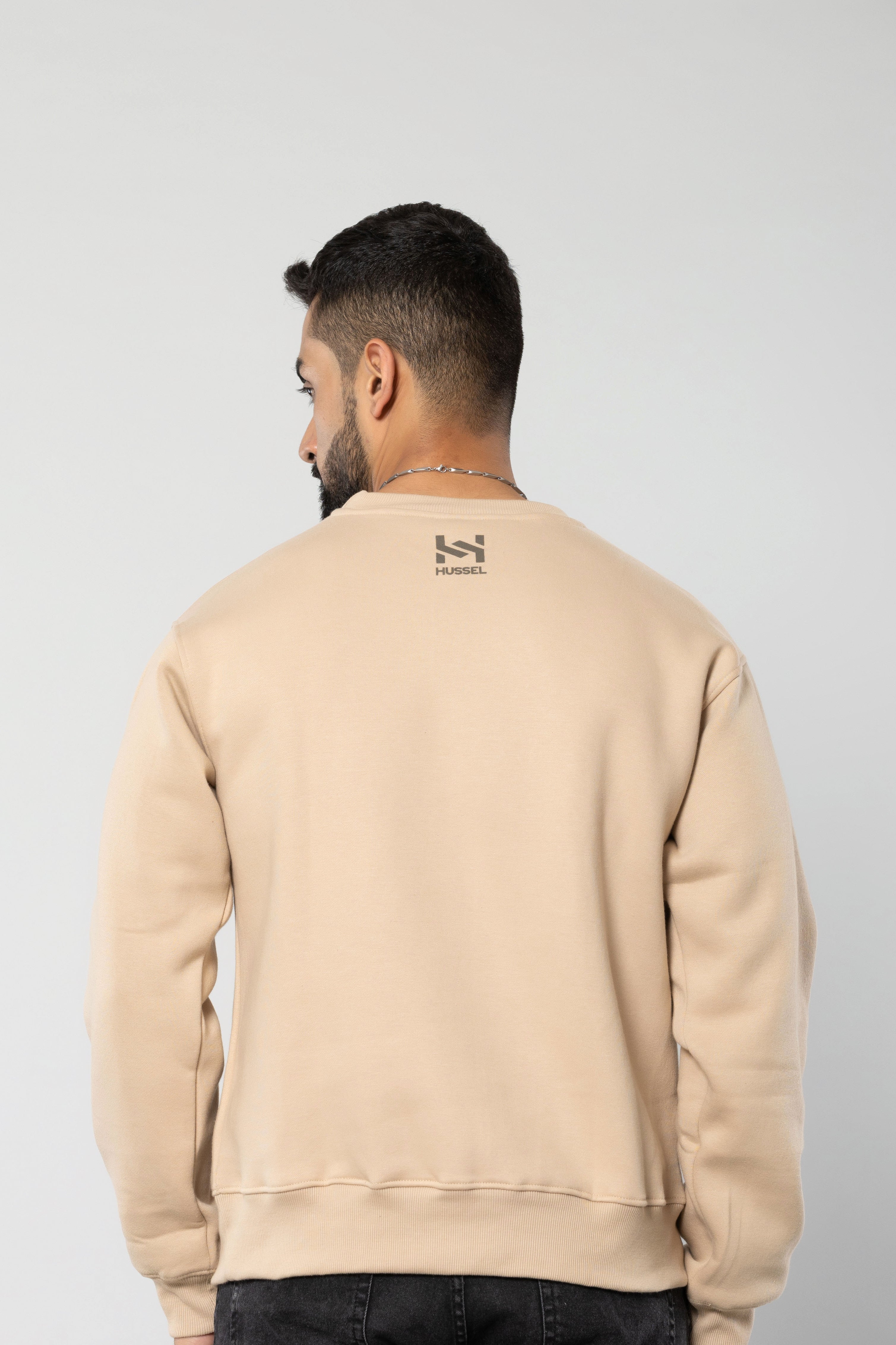HUSTLE FOR DREAMS - BEIGE - Regular Fit Sweatshirt