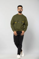 STAY HUMBLE HUSTLE HARD - MILITARY GREEN - Regular Fit Sweatshirt
