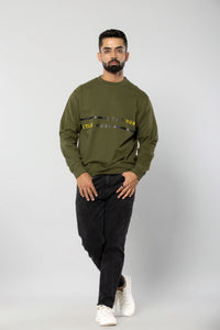 STAY HUMBLE HUSTLE HARD - MILITARY GREEN - Regular Fit Sweatshirt