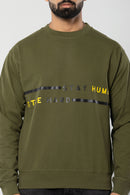 STAY HUMBLE HUSTLE HARD - MILITARY GREEN - Regular Fit Sweatshirt
