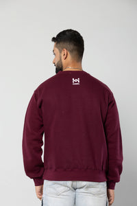 HUSTLE FOR DREAMS - WINE - Regular Fit Sweatshirt