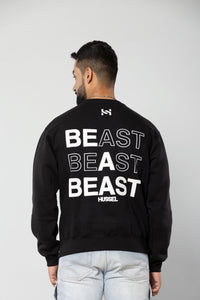 BE A BEAST - BLACK - Regular Fit Sweatshirt